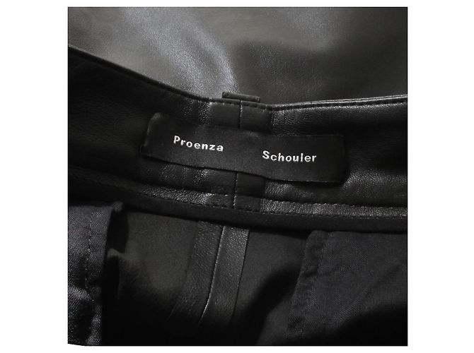 Pantalones cortos de cuero Proenza Schouler Negro - vista 5