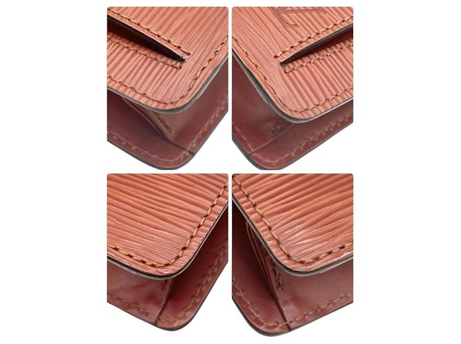 Clutch Louis Vuitton Marrone in Pelle Epi - vista 13