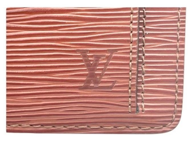 Clutch Louis Vuitton Marrone in Pelle Epi - vista 4