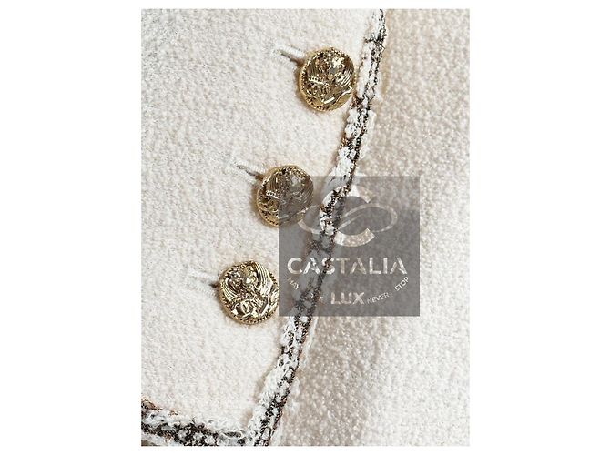 Chanel Ecru Tweed-Jacke Paris / Venedig 36 FR Roh - Ansicht 10
