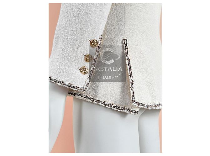 Chanel Ecru Tweed-Jacke Paris / Venedig 36 FR Roh - Ansicht 5