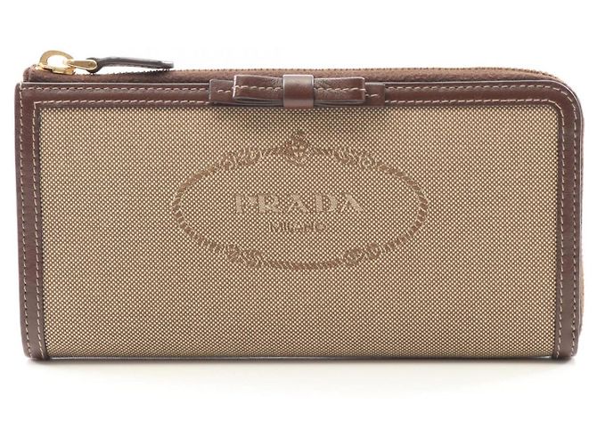 Cartera larga redonda de jacquard Prada - vista 2