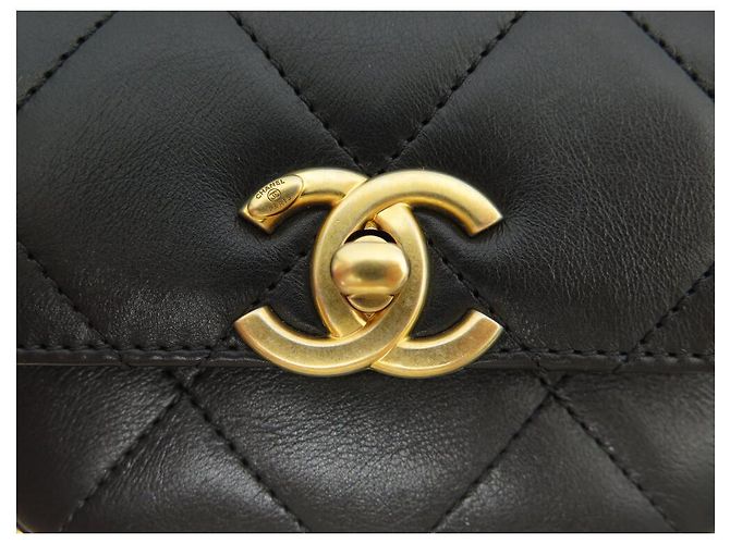 NUOVA BORSA A MANO CHANEL CATENA INTORNO AS2833 BORSA MINI FLAP NERA - vista 5