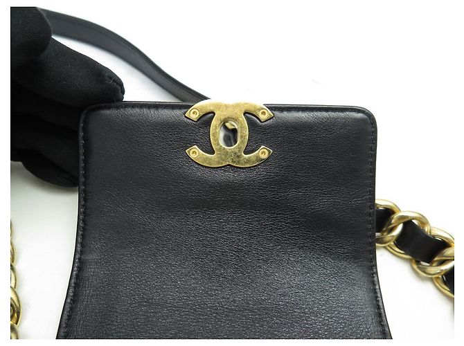NUOVA BORSA A MANO CHANEL CATENA INTORNO AS2833 BORSA MINI FLAP NERA - vista 8