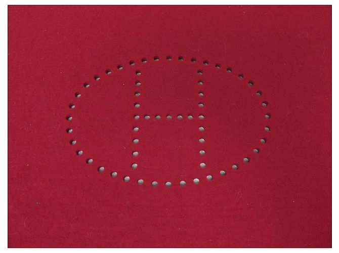 Hermès TAPPETO DA BRIDGE HERMES EVELYNE FELTRO BORDEAUX Bordò - vista 6