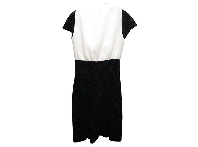 CHANEL KLEID P50206W05568 36 S LOGO CC KNÖPFE SAMT KAMELIA-MUSTER KLEID - Ansicht 3