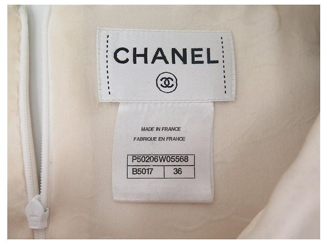 CHANEL KLEID P50206W05568 36 S LOGO CC KNÖPFE SAMT KAMELIA-MUSTER KLEID - Ansicht 5