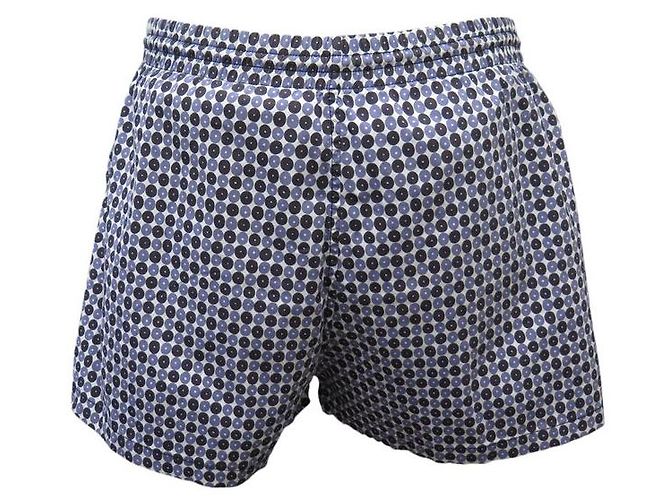 Hermès BAÑADOR HERMES BOXER L T 46 AZUL SHORT BAÑADOR AZUL ALGODÓN - vista 2