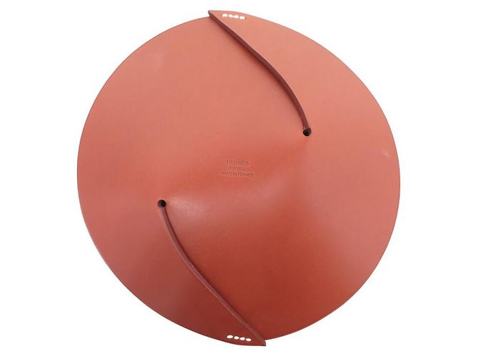 Hermès VIDE POCHE HERMES PLI H FAUVE CUIR BARENIA SELLIER + BOITE LEATHER EMPTY POCKET Marron - vue 3