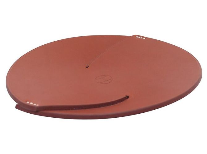 Hermès VIDE POCHE HERMES PLI H FAUVE CUIR BARENIA SELLIER + BOITE LEATHER EMPTY POCKET Marron - vue 5