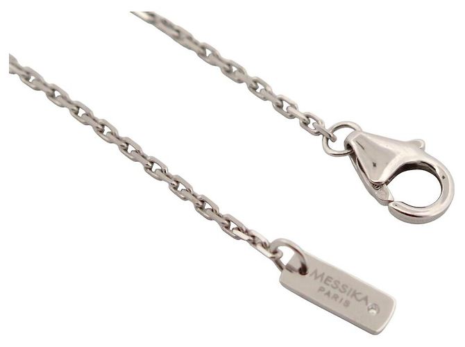 COLLANA SAUTOIR MESSIKA KATE 5781 PENDENTE VERTICALE ORO BIANCO 18K DIAMANTE 0,59CT Argento - vista 3