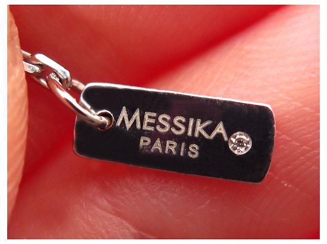COLLANA SAUTOIR MESSIKA KATE 5781 PENDENTE VERTICALE ORO BIANCO 18K DIAMANTE 0,59CT Argento - vista 4