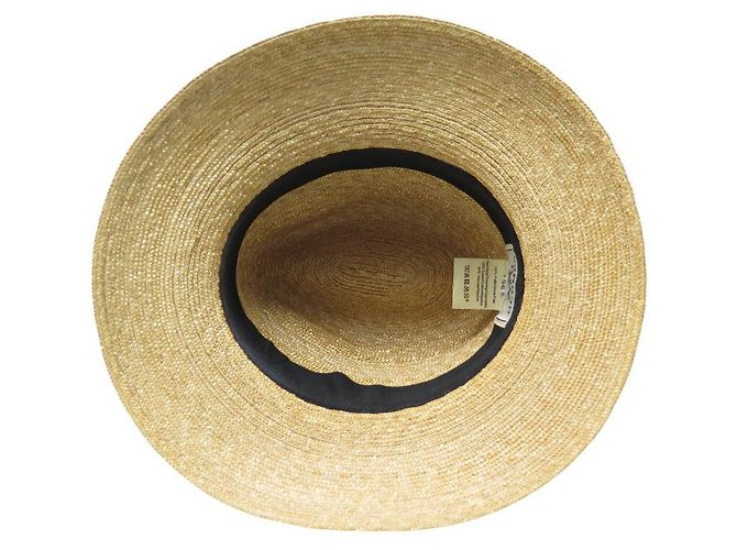 Hermès HERMES PANAMA STROHHUT AUS BEIGEM STROH GRÖSSE 56 SOMMERHUT BAND - Ansicht 6