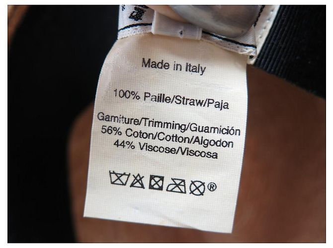 Hermès HERMES PANAMA STROHHUT AUS BEIGEM STROH GRÖSSE 56 SOMMERHUT BAND - Ansicht 9