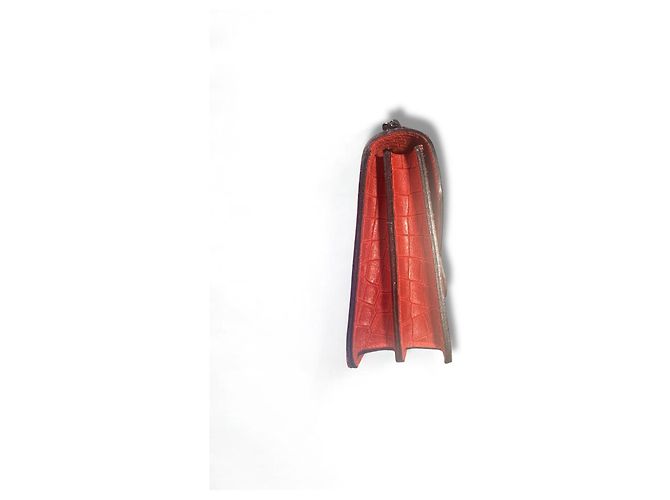 Autre Marque Borsa The Genuine Leather in pelle di coccodrillo rossa Rosso - vista 5