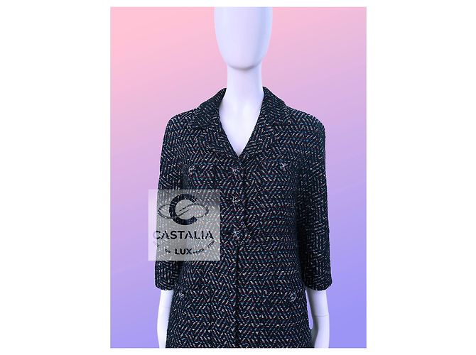 Chanel 12K$ Paris / Monaco bestickte schwarze Tweedjacke - Ansicht 2