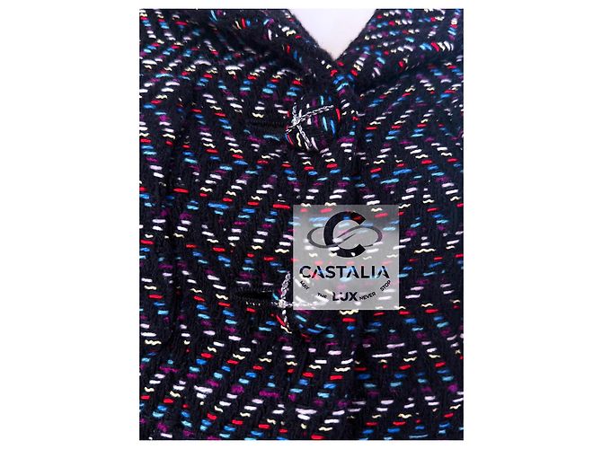 Chanel 12K$ Paris / Monaco bestickte schwarze Tweedjacke - Ansicht 7