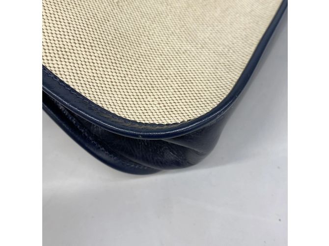 Hermès Borsa a spalla Hermes Vespa PM Toile H in blu navy - vista 6