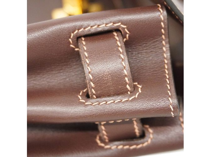Hermès Zaino Hermes Kelly Ad PM Veau Gulliver Marrone - vista 12