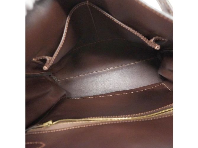 Hermès Zaino Hermes Kelly Ad PM Veau Gulliver Marrone - vista 4