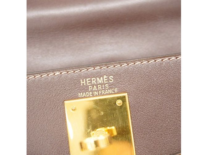 Hermès Zaino Hermes Kelly Ad PM Veau Gulliver Marrone - vista 5
