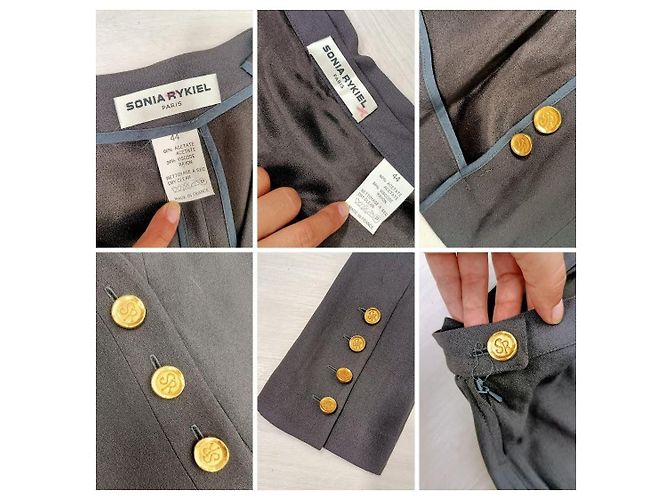 Sonia Rykiel tailleur con giacca sfoderata 1990s Grigio - vista 12