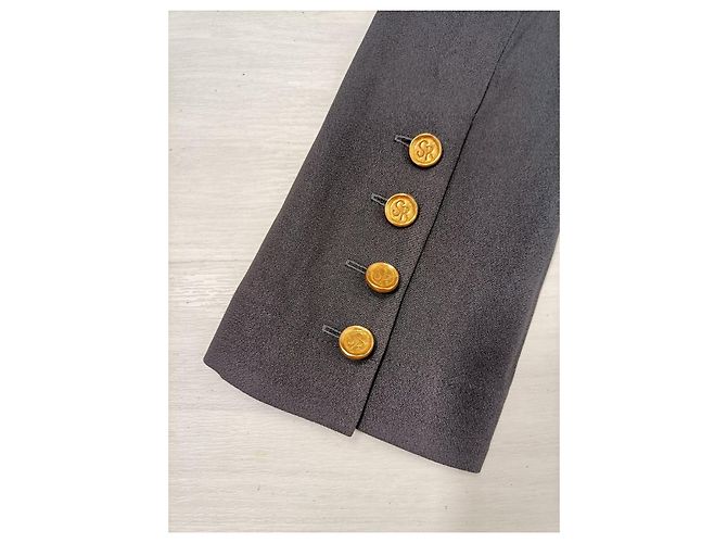 Sonia Rykiel tailleur con giacca sfoderata 1990s Grigio - vista 8