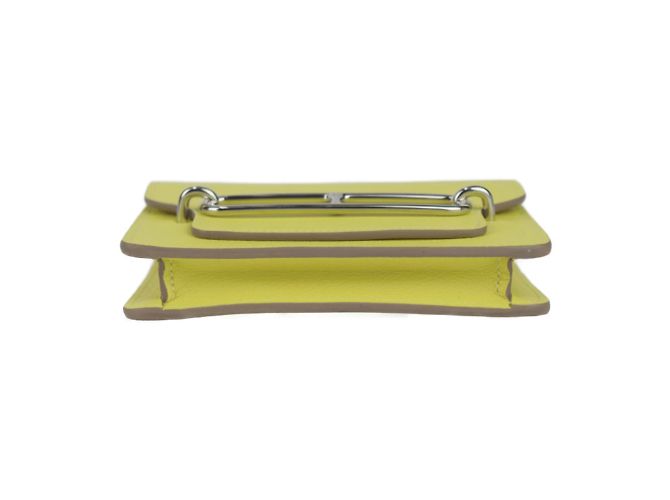 Hermès Portafoglio bi-fold Hermes Lauris Luli in lime D'oro - vista 4