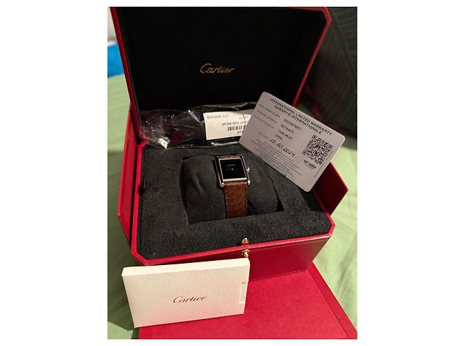 Cartier tank großes Modell Schwarz - Ansicht 2