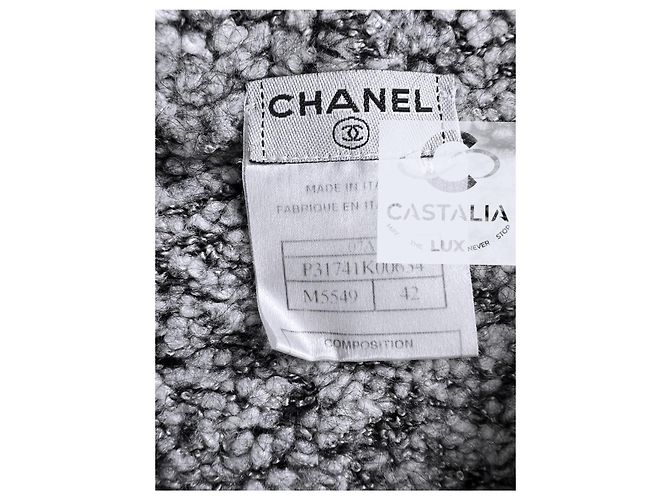 Chanel Collectors Trophy Bouclé CC Pinguin Hoodie 42 FR Grau - Ansicht 16
