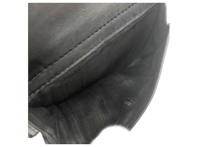 Cartera tri-fold de piel de ternera granulada negra Chanel Negro - vista 9