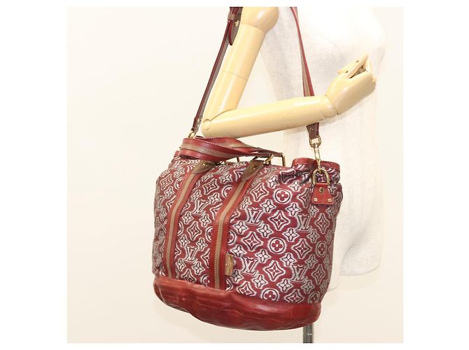 LOUIS VUITTON Borsa Aviatore Monogram Jaguar Bordeaux M40384 LV Auth bs26320 Bordò - vista 26