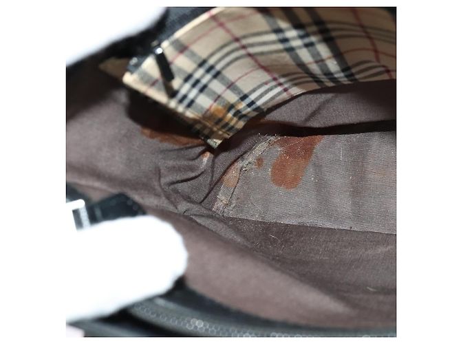Bolsa tote de couro preta e prata autêntica BA2708 da BURBERRY Preto - vista 12