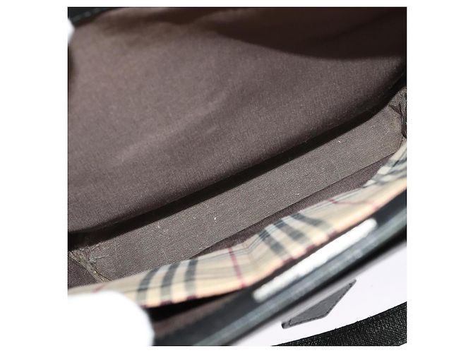Bolsa tote de couro preta e prata autêntica BA2708 da BURBERRY Preto - vista 18