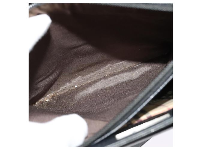 Bolsa tote de couro preta e prata autêntica BA2708 da BURBERRY Preto - vista 19