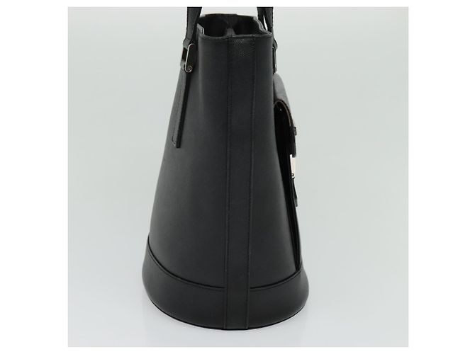 Bolsa tote de couro preta e prata autêntica BA2708 da BURBERRY Preto - vista 3