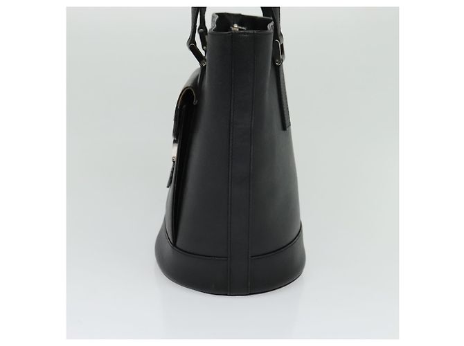 Bolsa tote de couro preta e prata autêntica BA2708 da BURBERRY Preto - vista 4