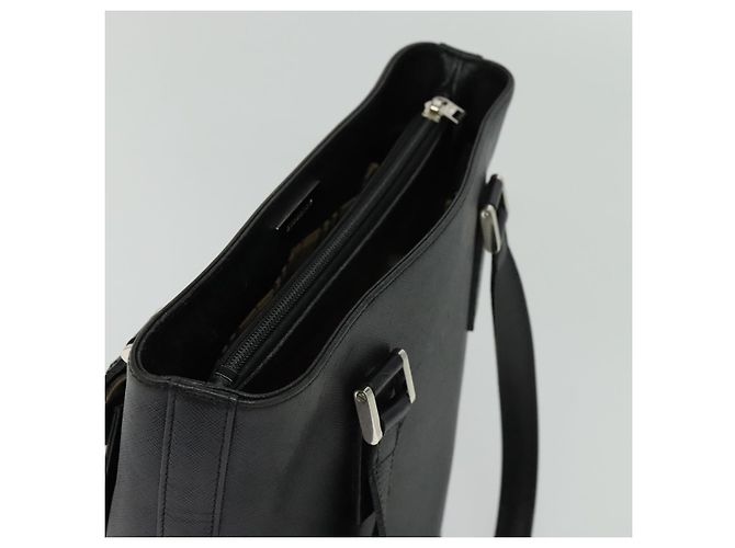 Bolsa tote de couro preta e prata autêntica BA2708 da BURBERRY Preto - vista 6