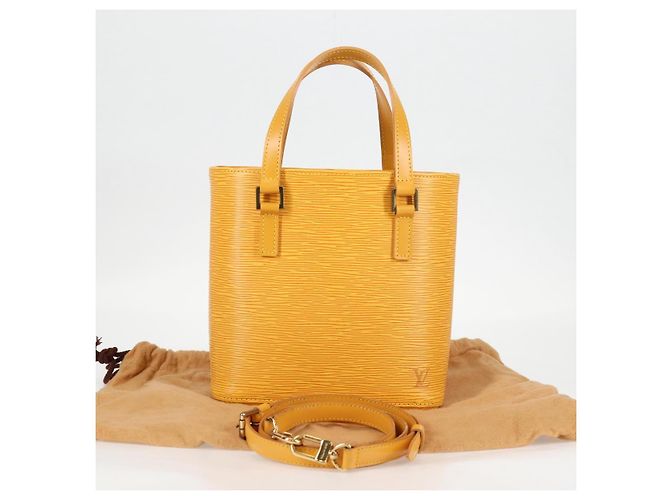 LOUIS VUITTON Borsa Tote Epi Vavin PM SPO 2way Gialla LV Auth 121180V Giallo - vista 12