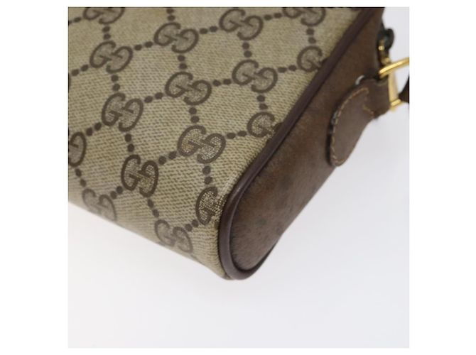 Borsa a spalla GUCCI GG Supreme Web Sherry Line PVC Beige 116 02 089 Auth 118603 D'oro - vista 16