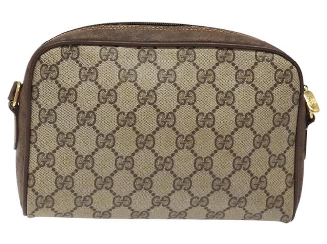 Borsa a spalla GUCCI GG Supreme Web Sherry Line PVC Beige 116 02 089 Auth 118603 D'oro - vista 2