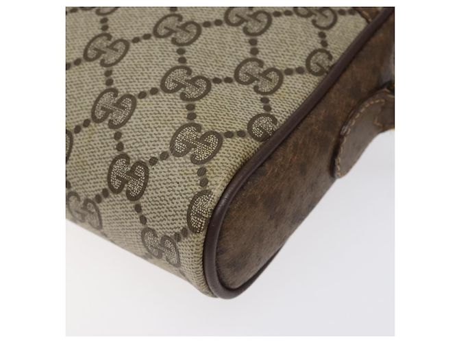 Borsa a spalla GUCCI GG Supreme Web Sherry Line PVC Beige 116 02 089 Auth 118603 D'oro - vista 8