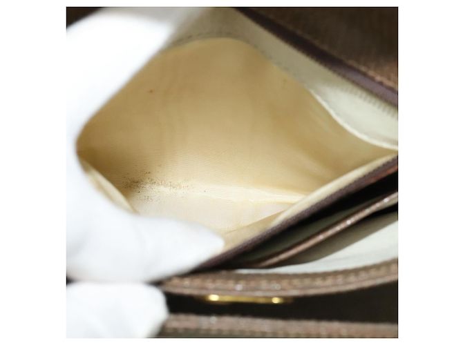 Borsa a Spalla GUCCI in Pelle Marrone Oro Auth 126290 D'oro - vista 11