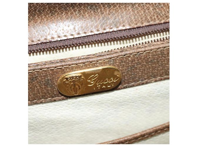 Borsa a Spalla GUCCI in Pelle Marrone Oro Auth 126290 D'oro - vista 17