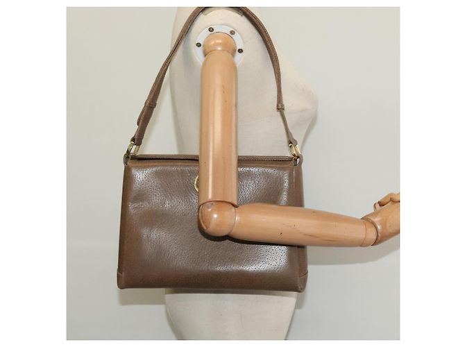 Borsa a Spalla GUCCI in Pelle Marrone Oro Auth 126290 D'oro - vista 21