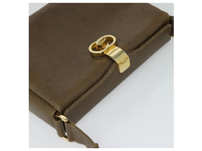 Borsa a Spalla GUCCI in Pelle Marrone Oro Auth 126290 D'oro - vista 6
