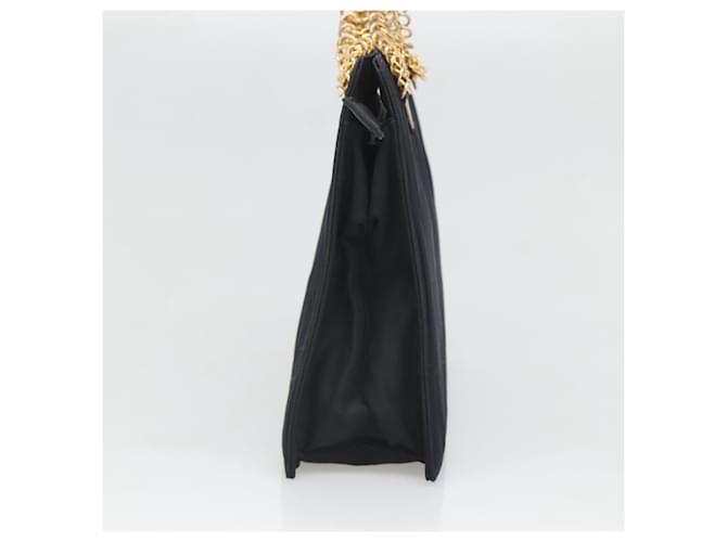 PRADA Borsa a mano in nylon blu navy oro Auth 126301 D'oro - vista 3