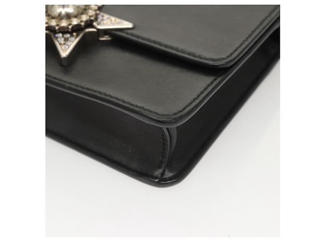 Borsa a spalla Miu Miu in pelle nera e argento Auth 124763 Nero - vista 14