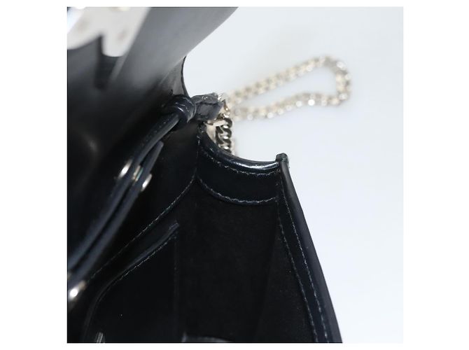 Borsa a spalla Miu Miu in pelle nera e argento Auth 124763 Nero - vista 20
