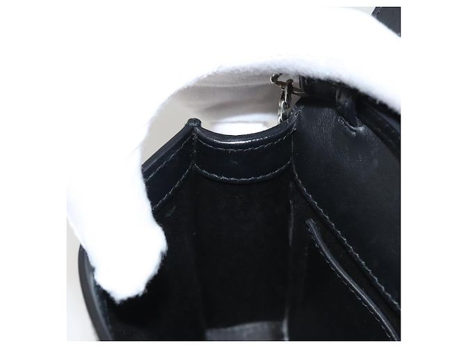 Borsa a spalla Miu Miu in pelle nera e argento Auth 124763 Nero - vista 21